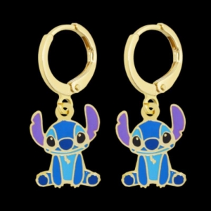 BRINCO ARGOLINHA INFANTIL STITCH OURO