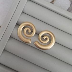 BRINCO OURO ESPIRAL FOSCO G
