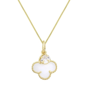 COLAR INFANTIL TREVO BANHADO EM OURO