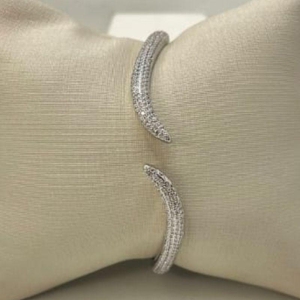 BRACELETE ONDA CRAVEJADO RODIO