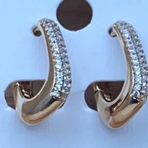 ARGOLA OURO CRAVEJADA