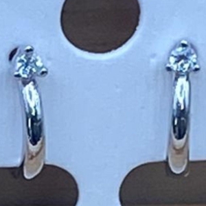 ARGOLA RODIO SLIM PP ZIRCONIA PP
