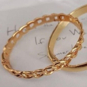 BRACELETE TRABALHADO OURO