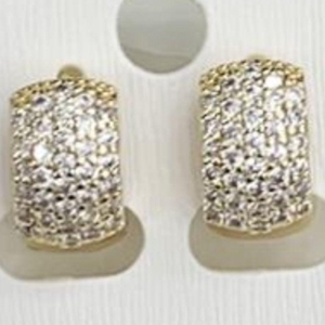 BRINCO OURO ARGOLA CRAVEJADA G