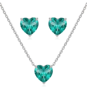 CONJUNTO TURMALINA CORAÇÃO 4MM