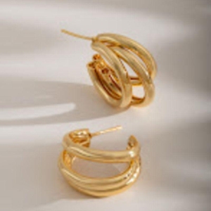 BRINCO OURO ARGOLA G TRIPLA