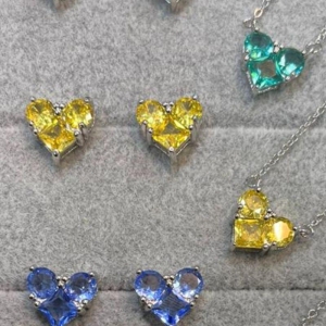 CONJUNTO CORAÇÃO CITRINO