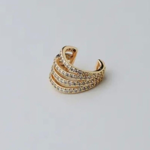 PIERCING FAKE OURO CRAVEJADO
