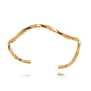 BRACELETE OURO TORCIDO ONDAS