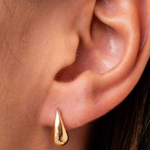 BRINCO GOTA 1,3 CM LISA OURO