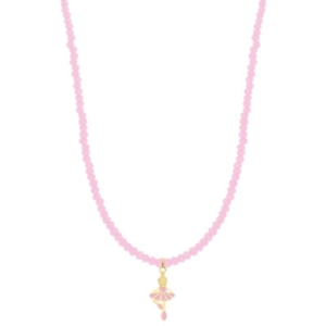 COLAR INFANTIL BAILARINA CRISTAIS ROSA