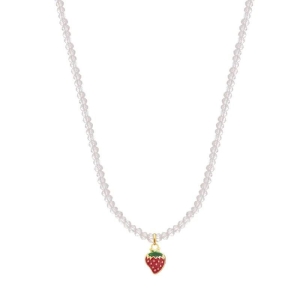 COLAR INFANTIL MORANGO CRISTAIS