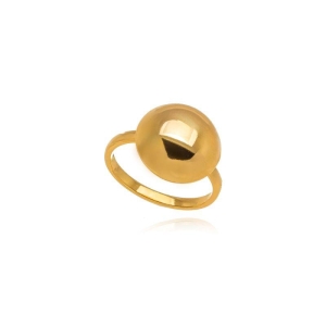 ANEL MEIA ESFERA OURO 22