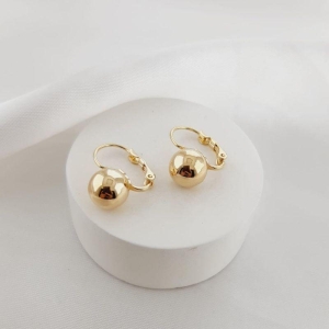 BRINCO ESFERA ENCAIXE OURO