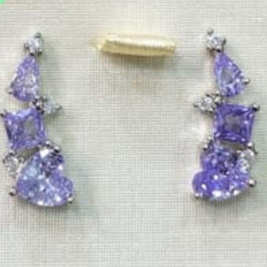BRINCO LILAS LAVANDA RODIO