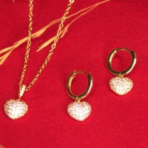 CONJUNTO OURO CORAÇÃO