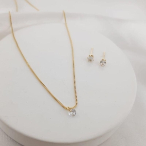 CONJUNTO OURO PONTO DE LUZ PP 40 CM