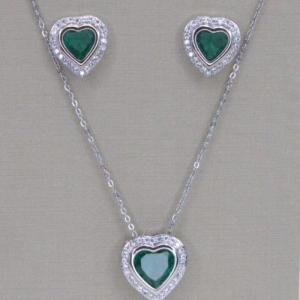 CONJUNTO RODIO ESMERALDA CORAÇÃO