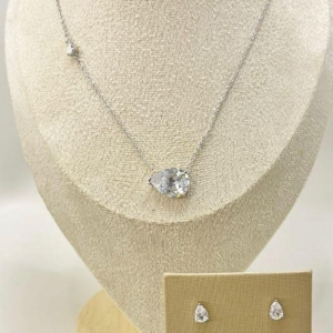 CONJUNTO RODIO GOTA CRISTAL