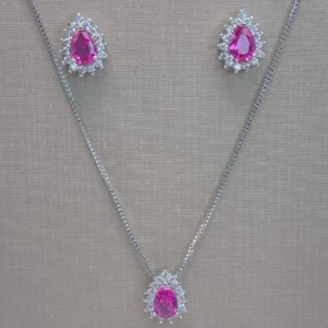 CONJUNTO RODIO GOTA PINK