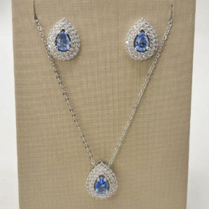 CONJUNTO RODIO GOTA TANZANITA