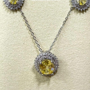 CONJUNTO OVAL YELLOW FANCY RODIO