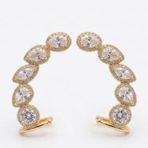 BRINCOR EARCUFF OURO ZIRCONIAS