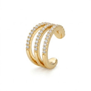 PIERCING FAKE OURO 3 CRAVEJADO ZIRCONIAS