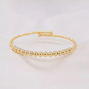 BRACELETE ESFERAS AJUSTAVEL OURO