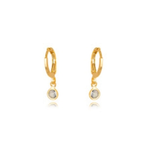BRINCO ARGOLINHA CRISTAL INFANTIL OURO