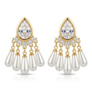 BRINCO MAXI PEROLAS E ZIRCONIAS OURO