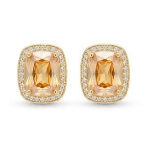 BRINCO OURO CHAMPANHE 7MM X 9MM