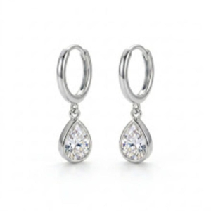 BRINCO RODIO ARGOLA GOTA ZIRCONIA G