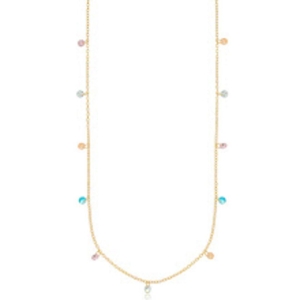 COLAR CRISTAIS COLORS OURO