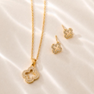 CONJUNTO TREVO OURO