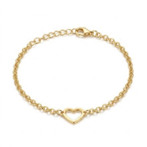 PULSEIRA INFANTIL OURO CORAÇÃO