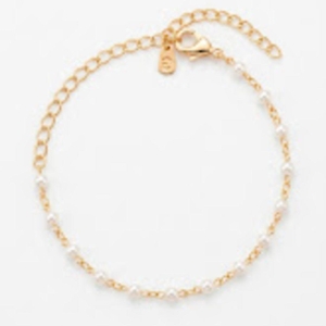 PULSEIRA INFANTIL OURO PEROLAS