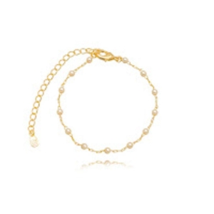 PULSEIRA PEROLAS OURO