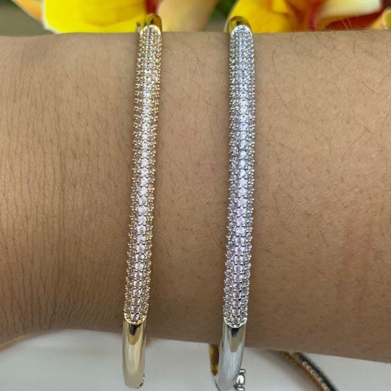 BRACELETE OURO CRAVEJADO