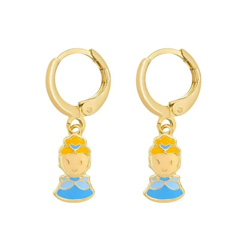 BRINCO ARGOLINHA CINDERELA OURO