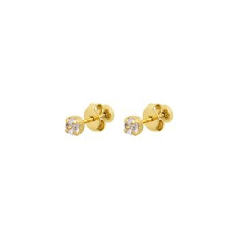 BRINCO INFANTIL MINI PONTO DE LUZ CRISTAL 3MM OURO