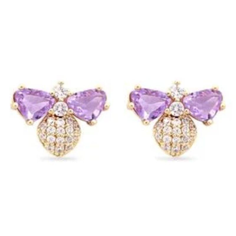 BRINCO LILAS OURO ABELINHA