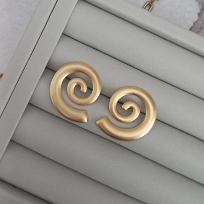 BRINCO OURO ESPIRAL FOSCO G