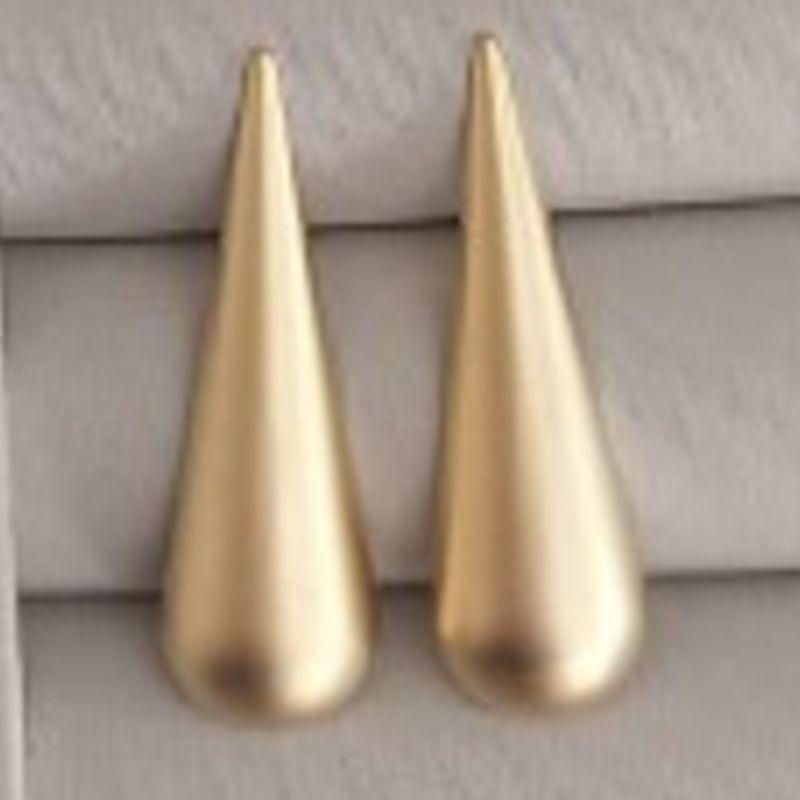 BRINCO OURO POLIDO GOTA SLIM G