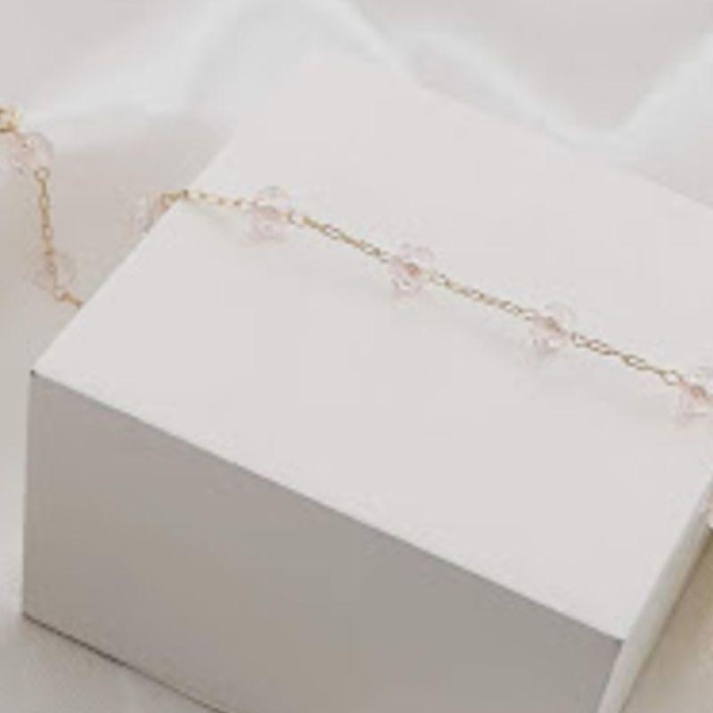 COLAR INFANTIL CRISTAIS ROSA