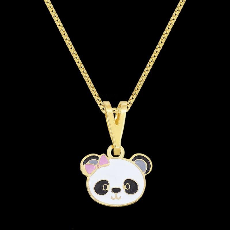 COLAR INFANTIL PANDA OURO