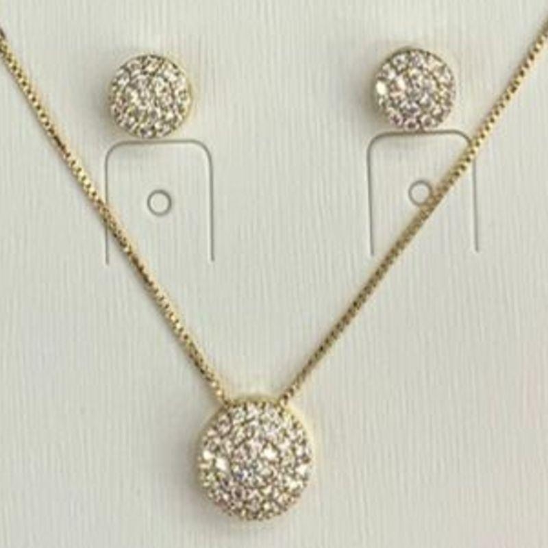 CONJUNTO CRAVEJADO OURO P
