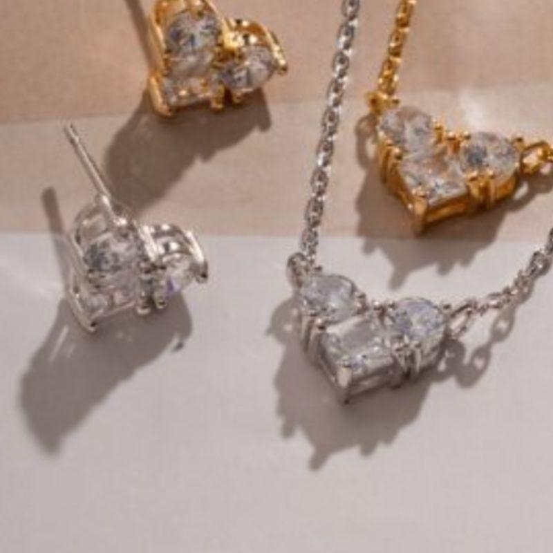 CONJUNTO CRISTAL CORACAO ZIRCONIA