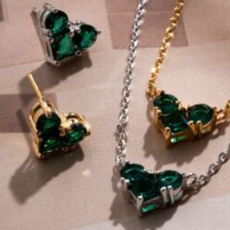 CONJUNTO ESMERALDA CORACAO ZIRCONIA