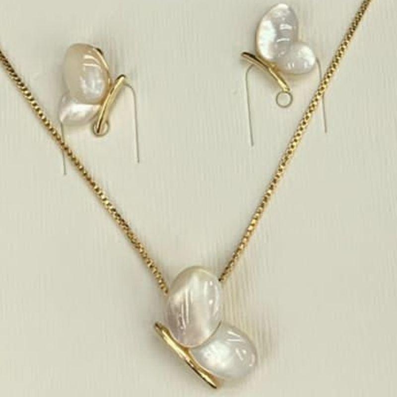 CONJUNTO MADREPEROLA BORBOLETAS